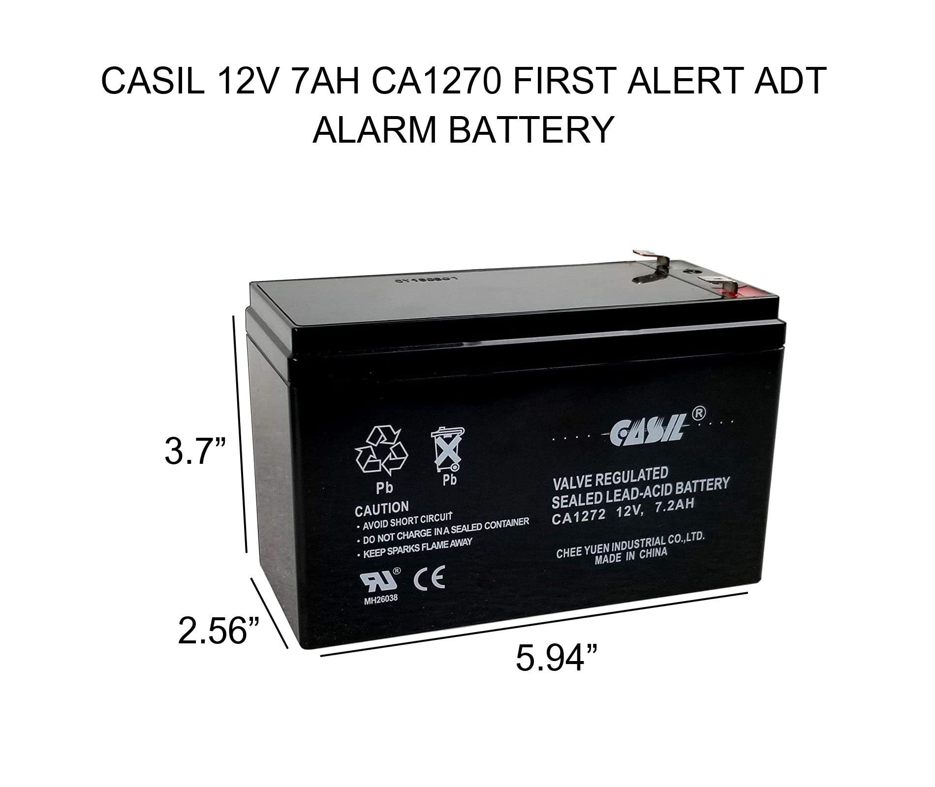 Ultratech Ut1270 / Ut 1272 F1 12V 7 Ah Sealed Lead Acid Alarm Battery Ut 1270 Ut 1272 F1