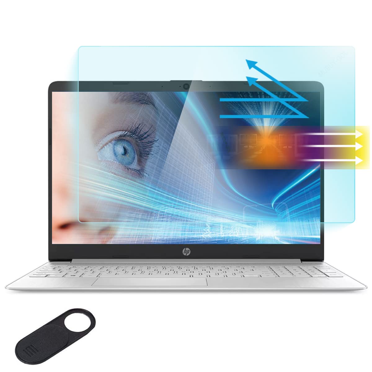 Anti Blue Light Screen Protector For Hp Laptop 15.6'' Hp Pavilion/Hp Envy X360/Probook/Elitebook/Omen, Hp Laptop/Pavilion 15 Eg