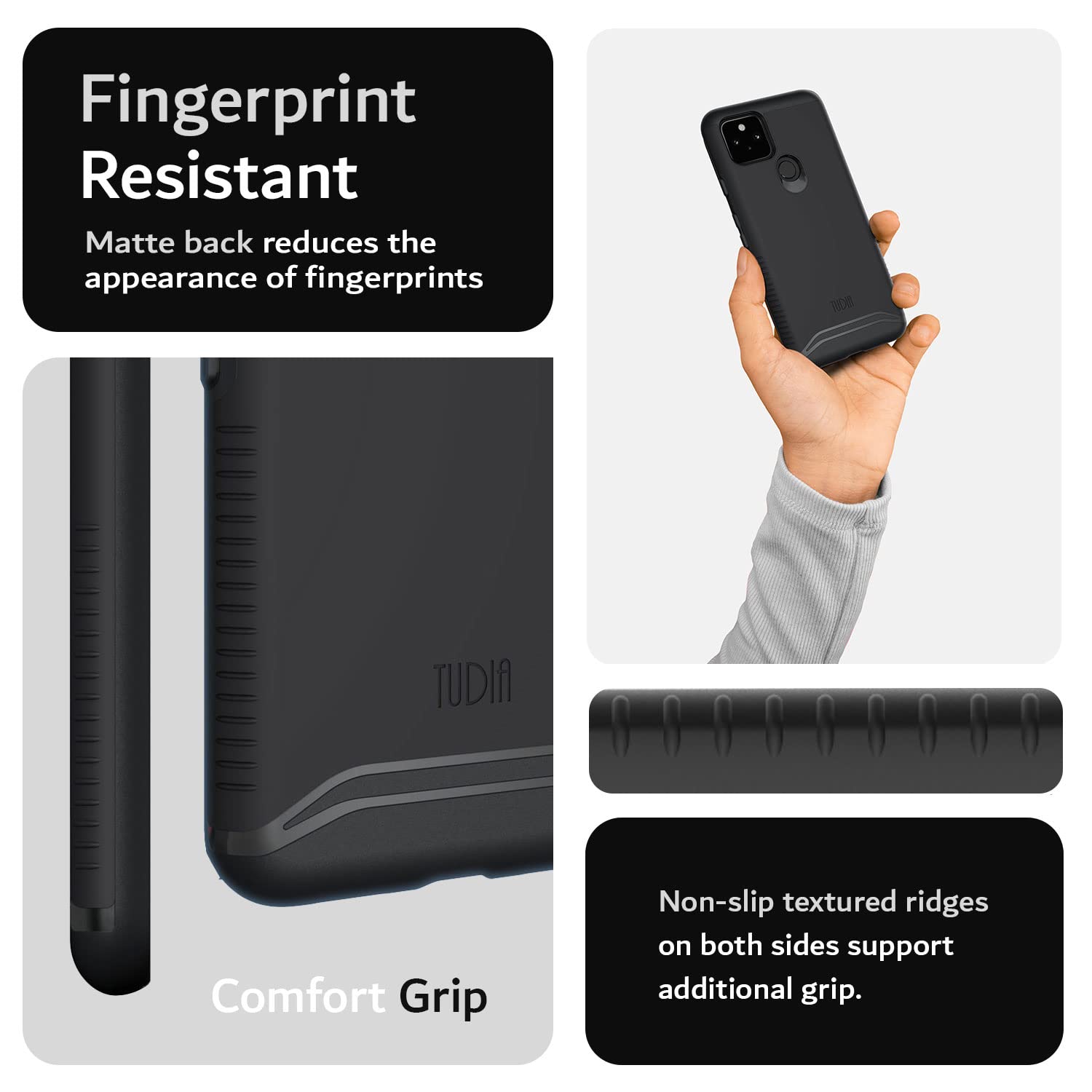 Tudia Dualshield Designed For Pixel 5 Case (2020), [Merge] Shockproof Dual Layer Military Grade Drop Protection Slim Protective