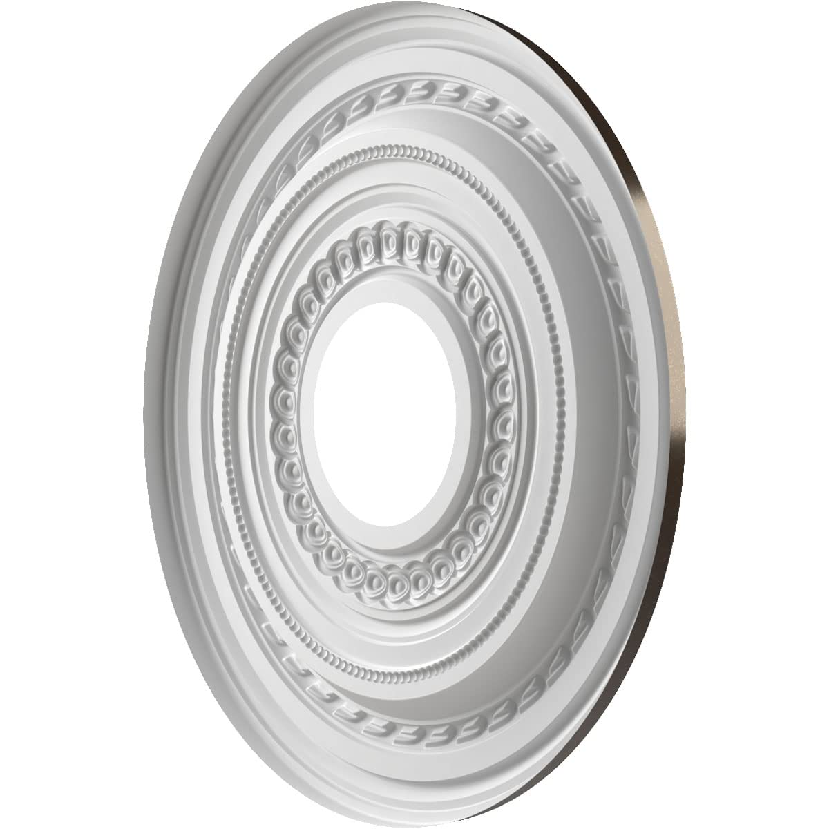 Ekena Millwork Cmp13Coeru Cole Thermoformed Pvc Ceiling Medallion (Fits Canopies Up To 4 1/4), 13Od X 3 1/2Id X 3/4P, Universal