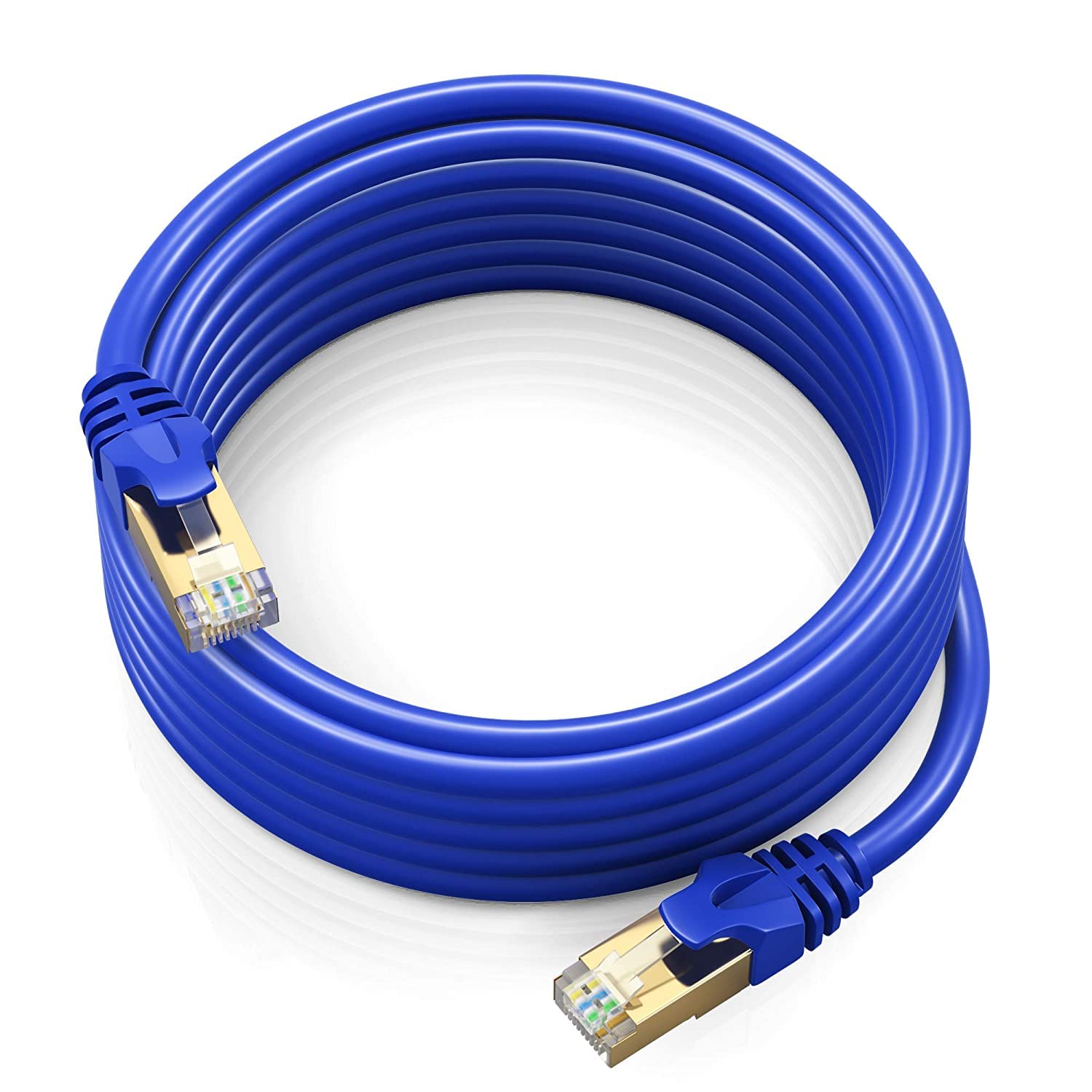 Cat 7 Ethernet Cable 75 Ft   High Speed Internet & Network Lan Patch Cable, Rj45 Connectors   75Ft / Blue   Perfect For Gaming, Streaming, And More