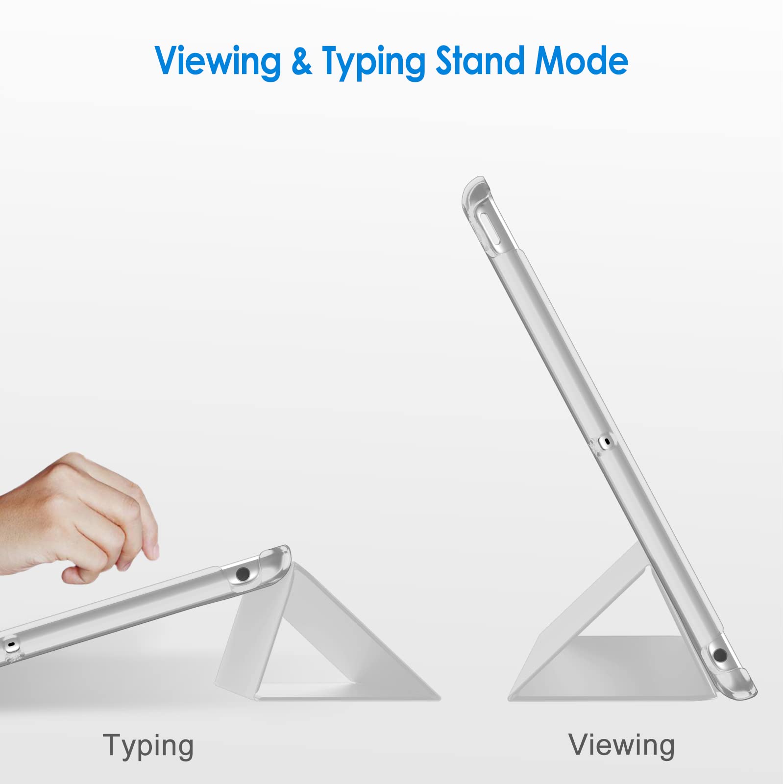 Jetech Case For Ipad 10.2-Inch (2021/2020/2019 Model, 9/8/7 Generation), Auto Wake/Sleep Cover (White)