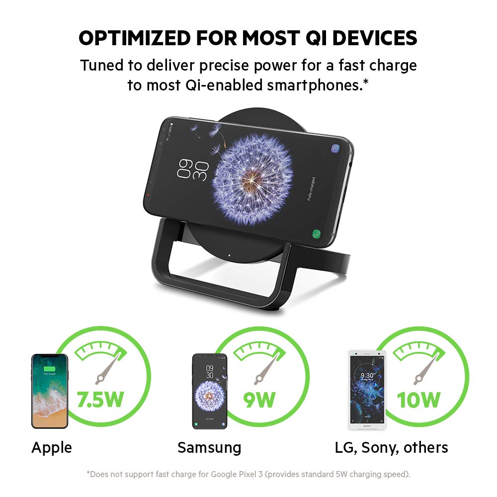 Belkin Boost Up Wireless Charging Stand 10W   Qi Wireless Charger For Iphone 11, 11 Pro, 11 Pro Max, Xs, Xs Max, Xr/Samsung Gala