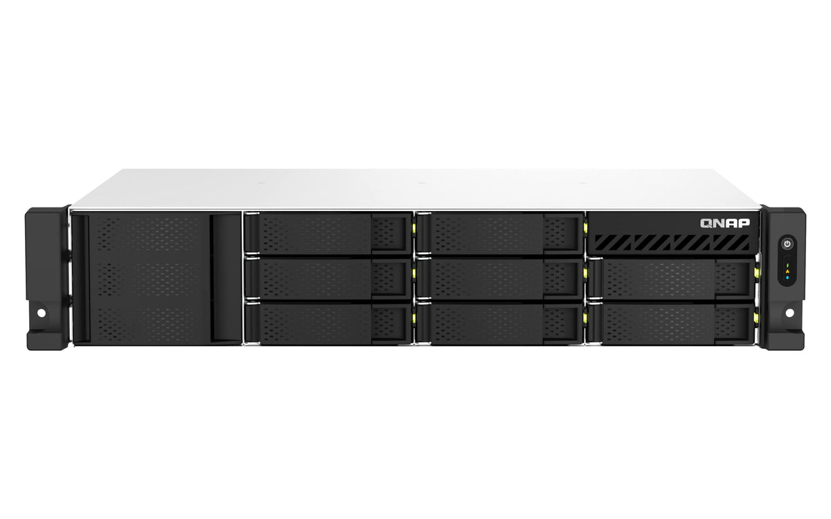 Qnap Ts 864Eu Rp 8G Us 8 Bay High Speed Short Depth Rackmount Rackmount Nas With Dual 2.5Gbe, Intel Celeron Cpu, 8Gb Ddr4 Memory