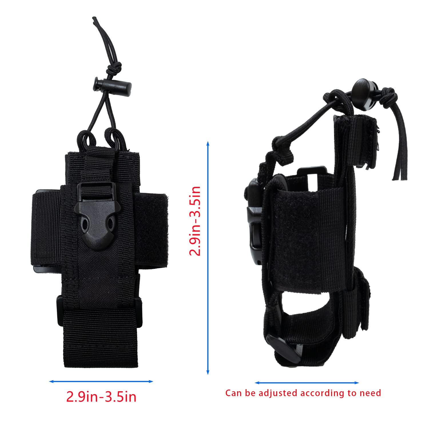 Heopbird Radio Holster, Molle Radio Holder Universal Walkie Talkie Pouch Case For Duty Belt, Tactical Police Two Way Radio Nylon