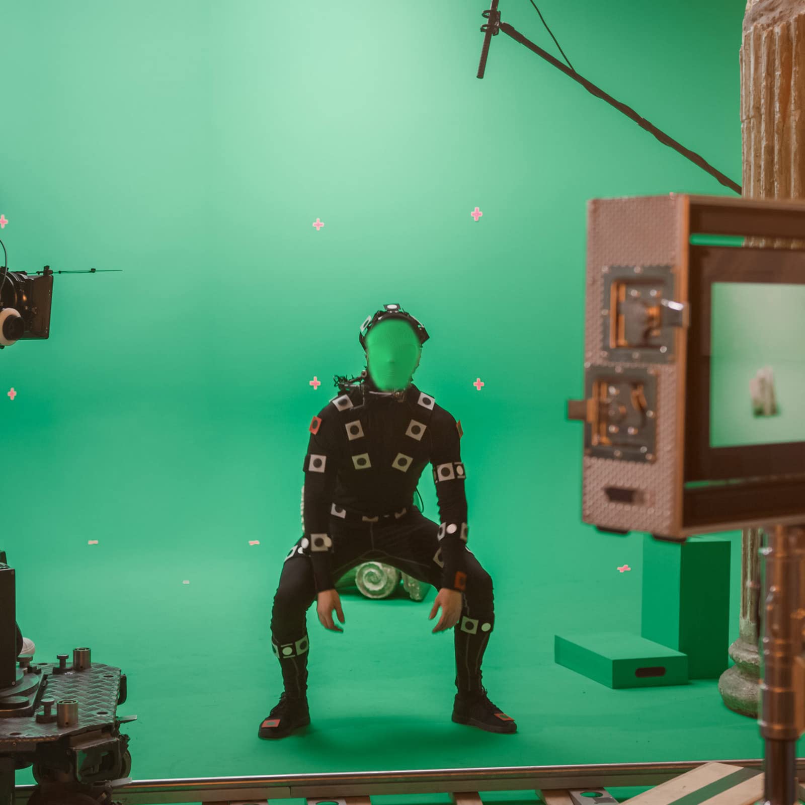 Chromakey Green Screen Gloves Hood Chroma Key Green Glove Hood Invisible Effects Background Chroma Keying Green Gloves And Hood