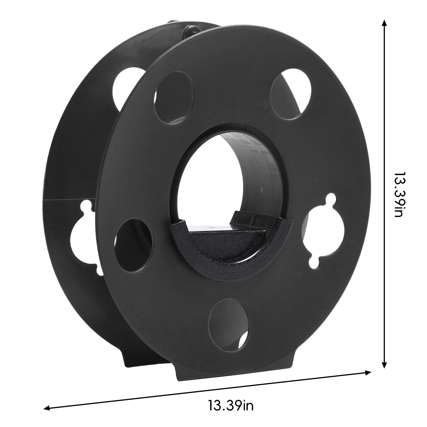 Garfatolrv Cord Storage Reel Easy To Use With Center Rotating Handle 100 Feet (Black)