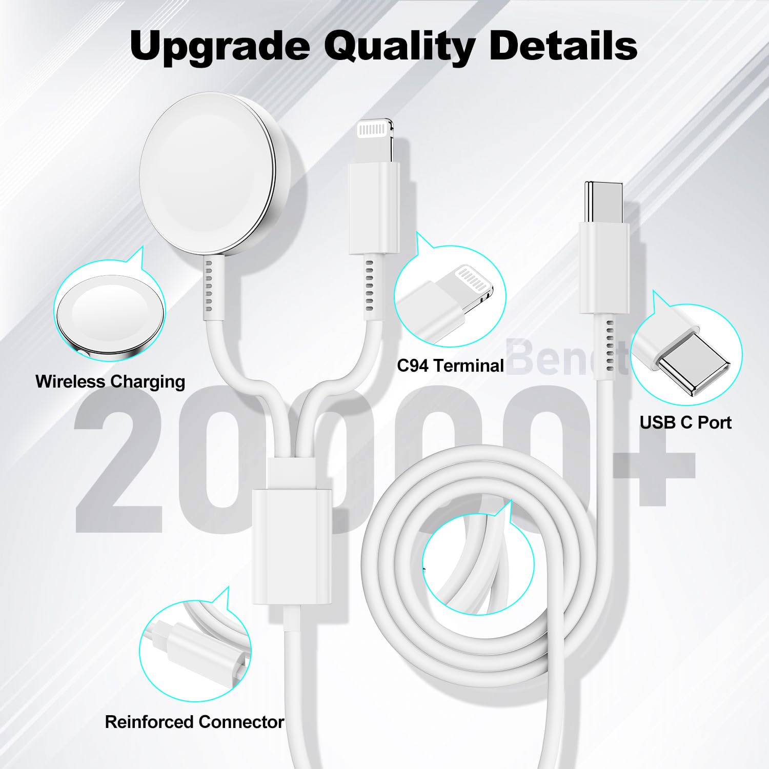 For Apple Watch Charger Cable Usb C, [Mfi Certified] Magnetic For Iwatch Charger Cable 6Ft Fast Charging For Watch Series Ultra