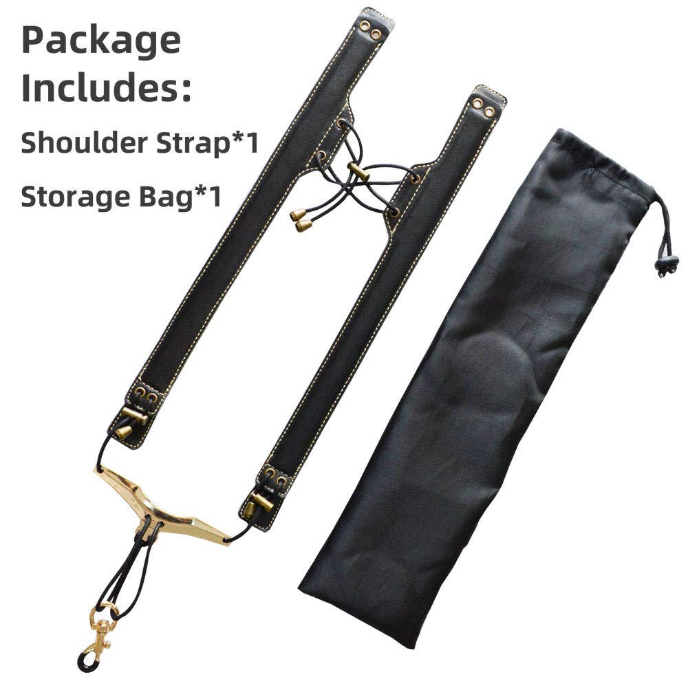 Adorence Saxophone Shoulder Strap   Handmade Leather Saxophone Harness Strap, No Neck Stress, Lengthened For Tenor/Baritone/Alto