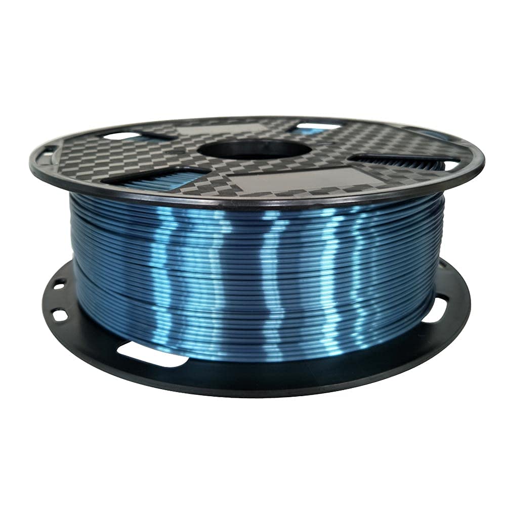 Silk Dark Cyan Pla 3D Printer Filament 1.75Mm 1Kg 2.2Lbs 3D Printing Material Shine Silky Shiny Metallic Metal Gold Silver Coppe