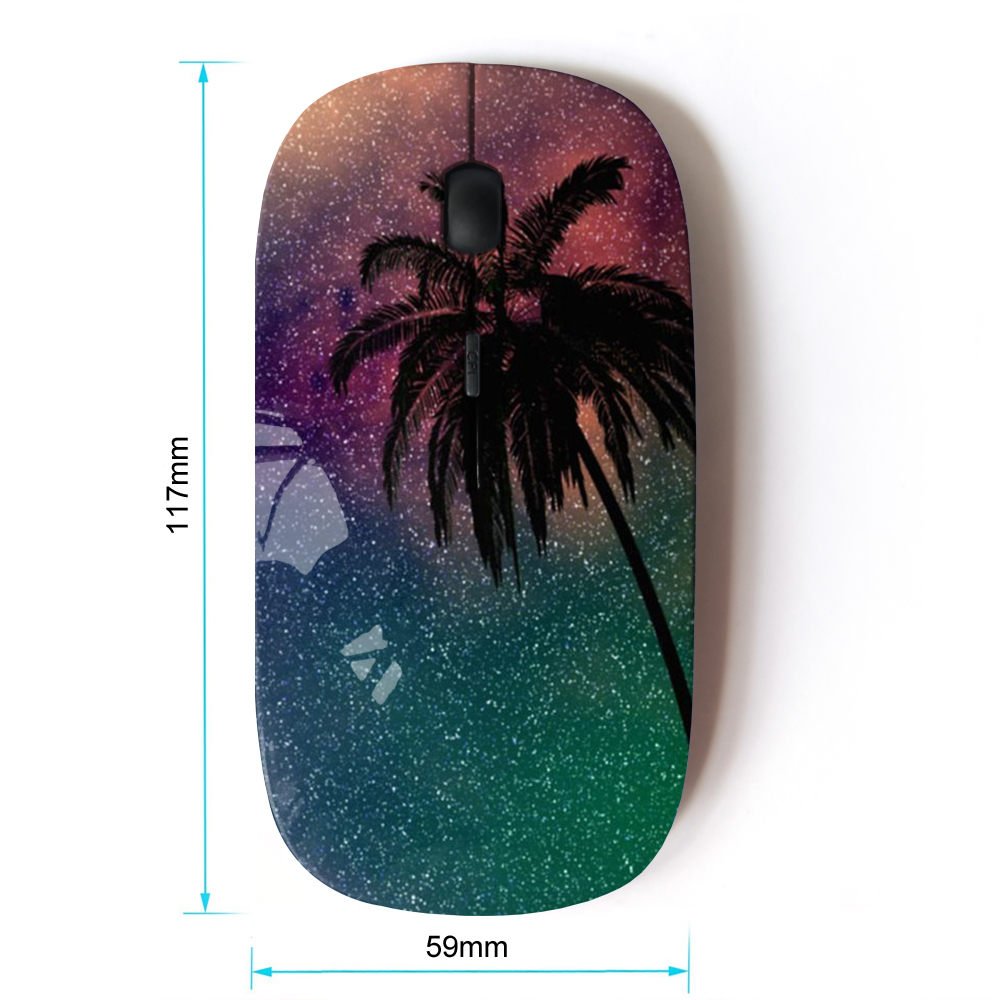Koolmouse [ Optical 2.4G Wireless Mouse [ Palm Tree Stars Purple Miami California ]