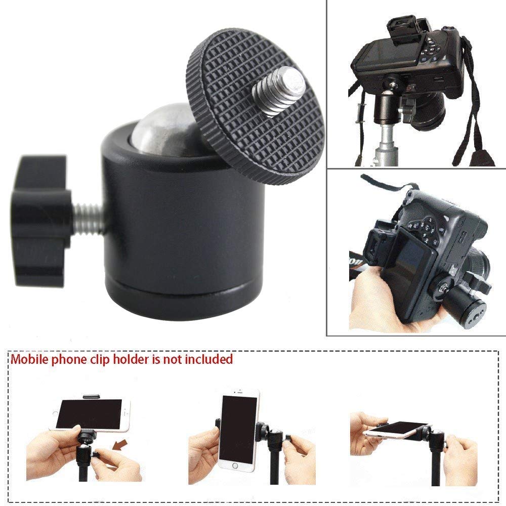 Exmax 360 Degree Swivel Mini Tripod Ball Head With 1/4    Screw Thread Base For Dslr Camera Camcorder Led Light Tripod Monopod B