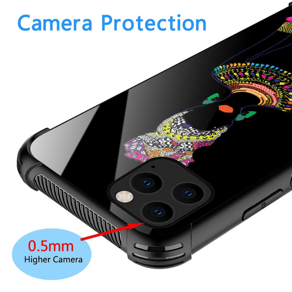ZHEGAILIAN Phone Case for iPhone 11 Pro Indian Girl Design Anti-Scratch Organic Glass