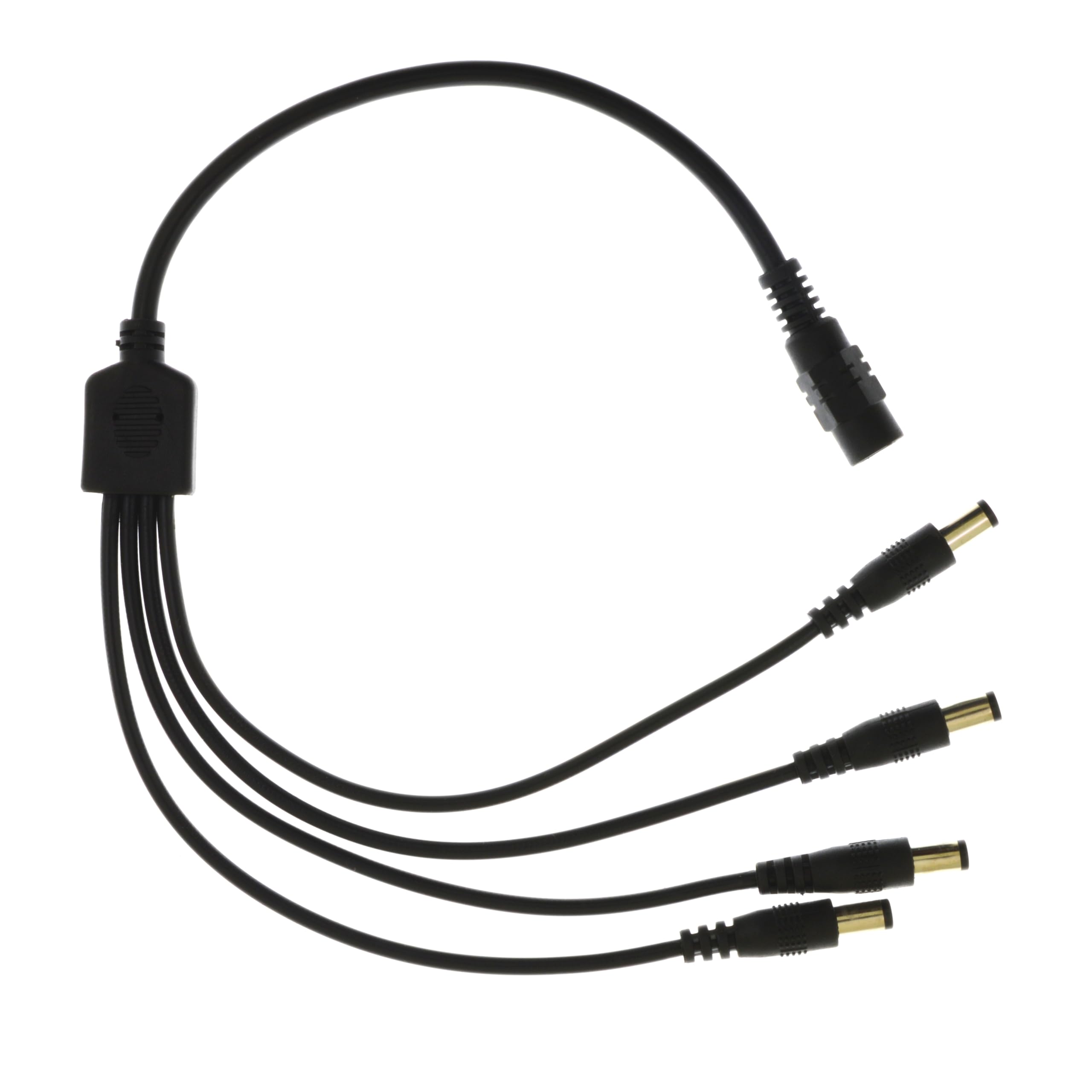 Yikaien 2 Pack Y Splitter Dc Power Cable 12V, 1 Female To 4 Male, 5.5Mm X 2.1Mm, Extension Cord For Cctv, Led Strips, Routers, 1