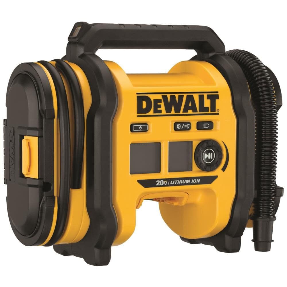 Dewalt 20V Max Tire Inflator, Compact And Portable, Automatic Shut Off, Led Light, Bare Tool Only (Dcc020Ib)