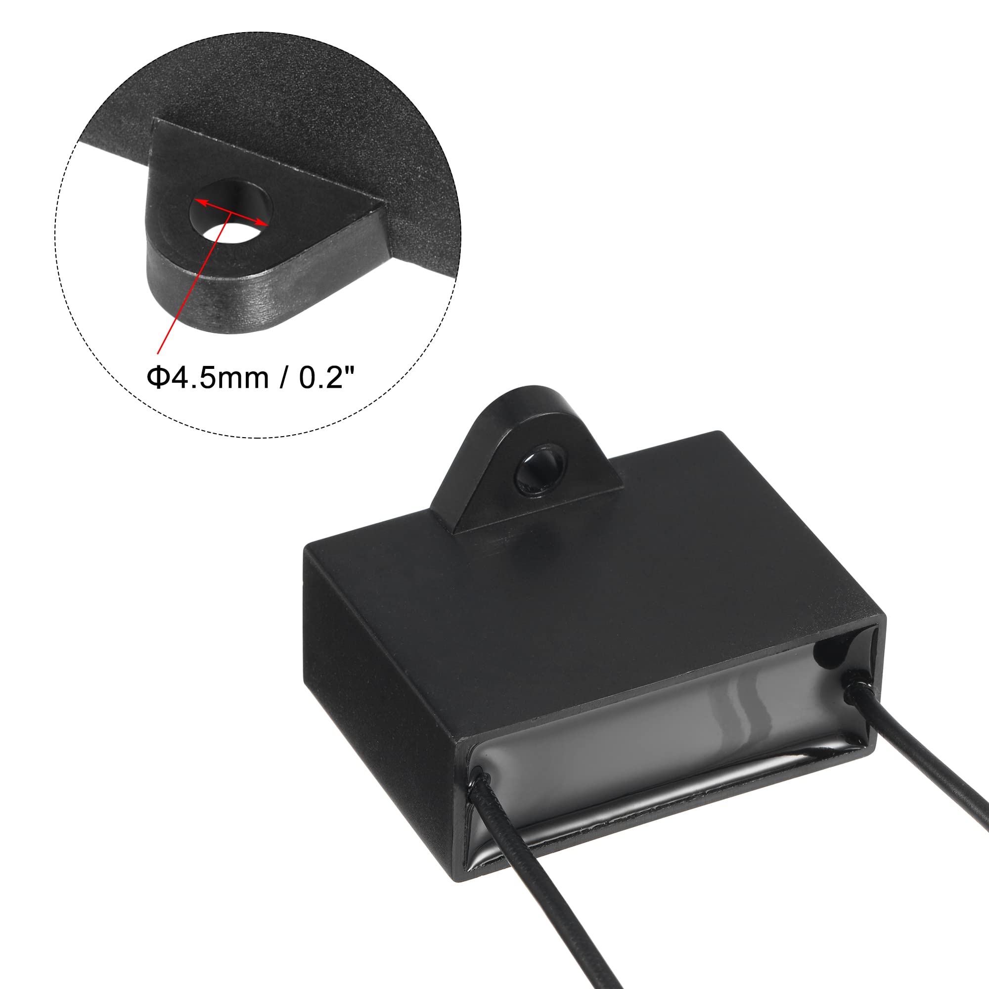 Uxcell Ceiling Fan Capacitor Cbb61 12Uf 250V Ac 2 Wires Metallized Polypropylene Film Capacitor 47X34X18Mm For Electric Fan Pump