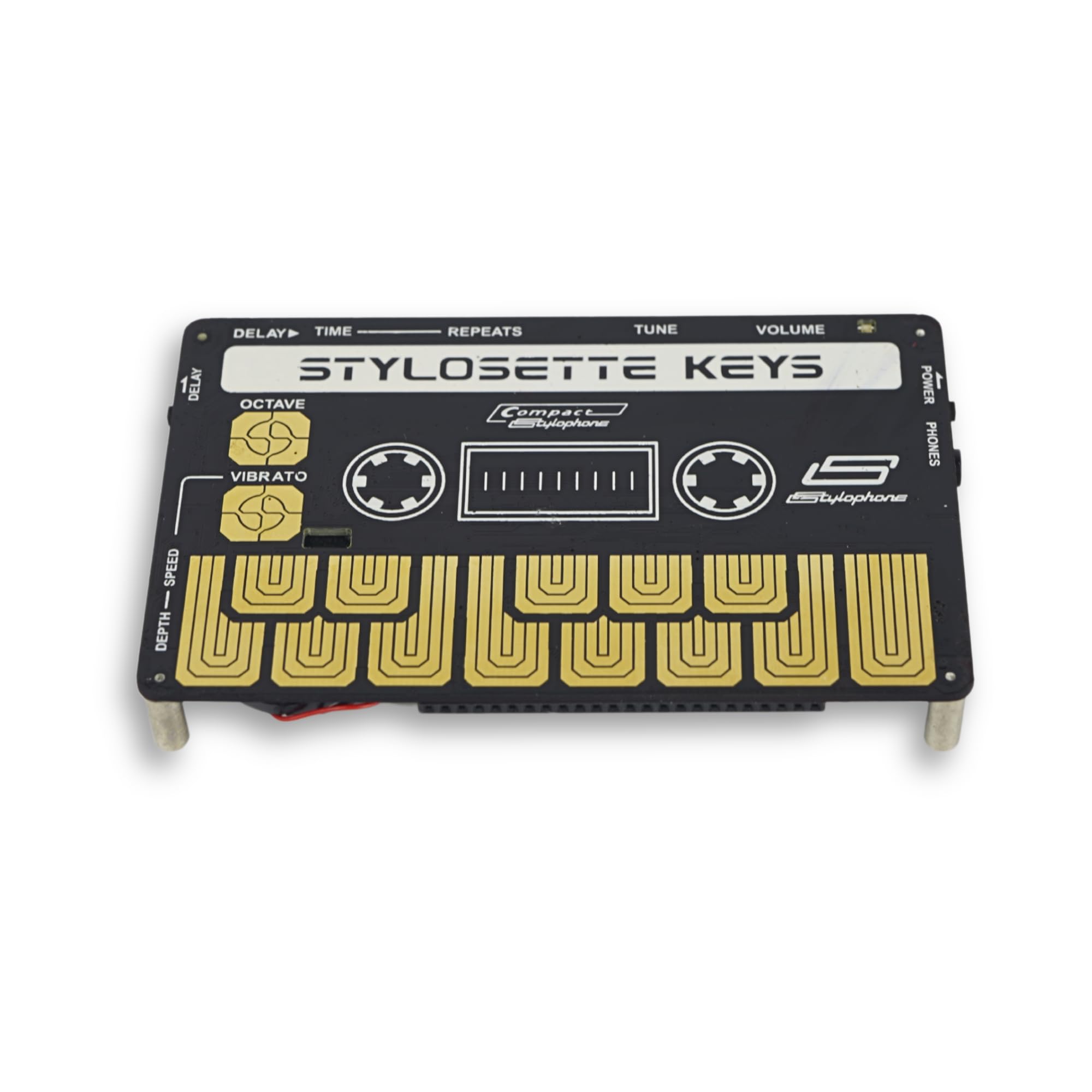 Stylophone Stylosette - Touch Keyboard X Cassette - The Mini Analog Synthesizer Keyboard | Synth Musical Instrument | Touch-Sens
