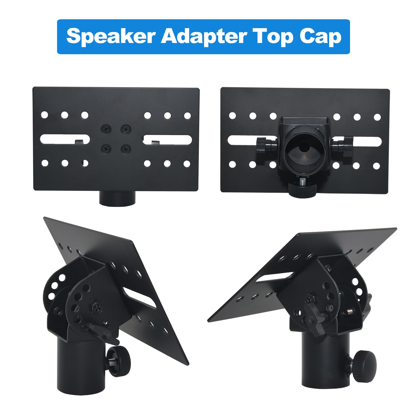 Howonder Speaker Stand Adapter, Adjustable All Metal 35Mm Speaker Adapter Top Cap,Suitable For Stage And Event Setup,Hold Up To