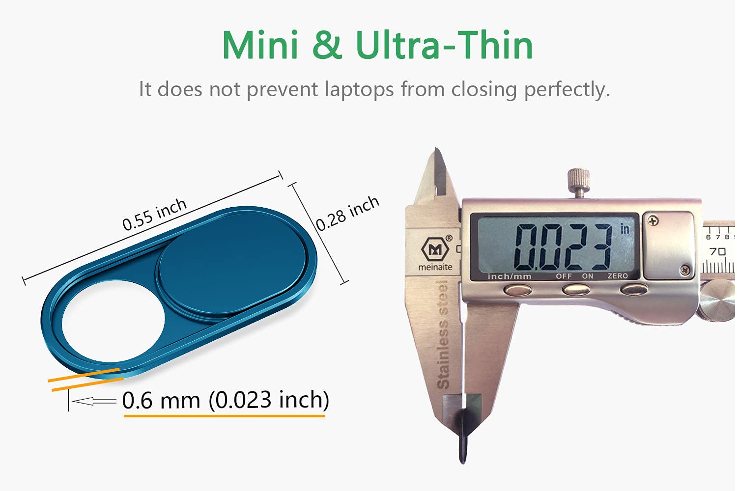 Cloudvalley Camera Cover Slide Ultra Thin, Blue Webcam Cover For Macbook Air, Laptop, Imac, Desktop, Pc, Macbook Pro, Ipad, Ipho