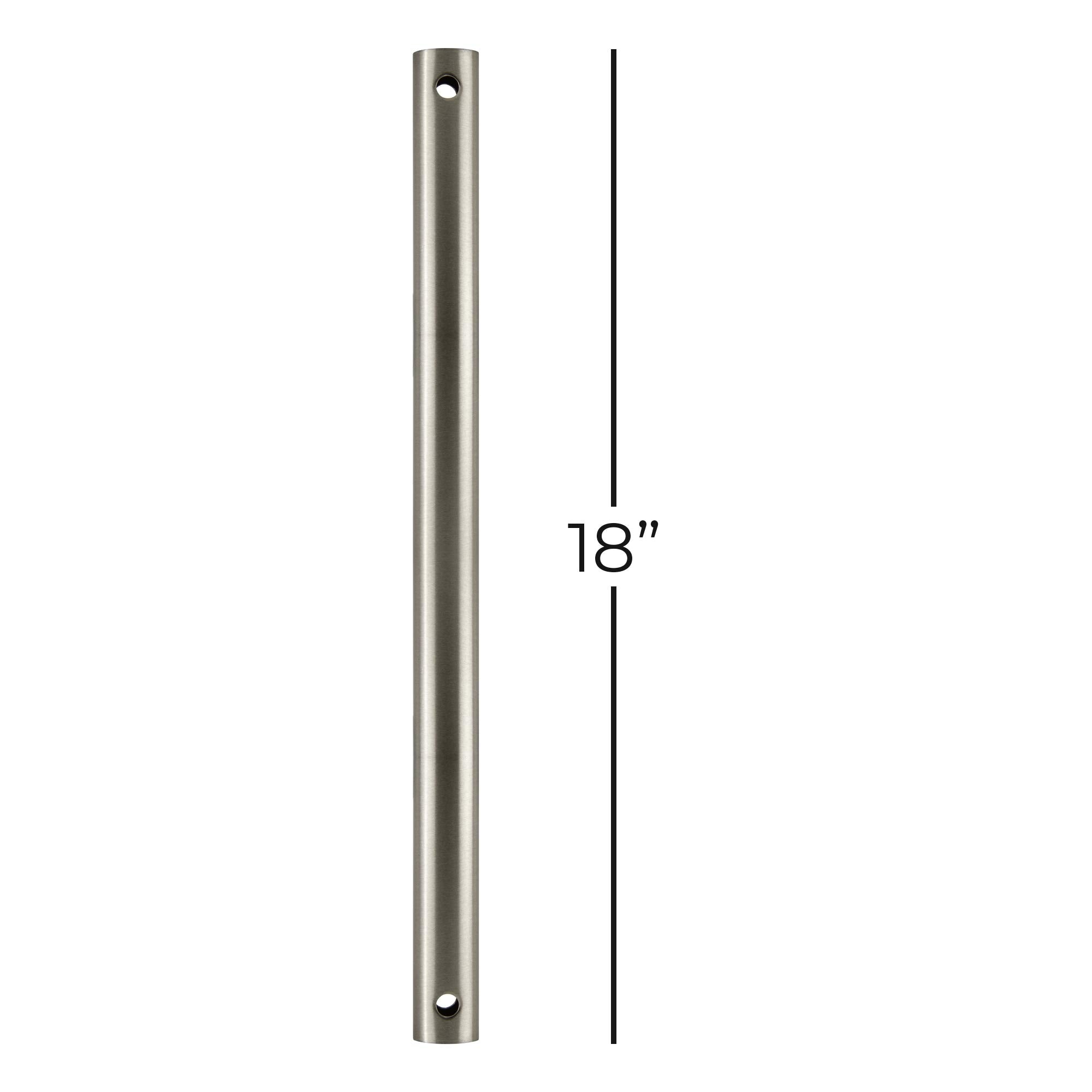 kathy ireland HOME Ceiling Fan Downrod, 18 Inch, Brushed Steel