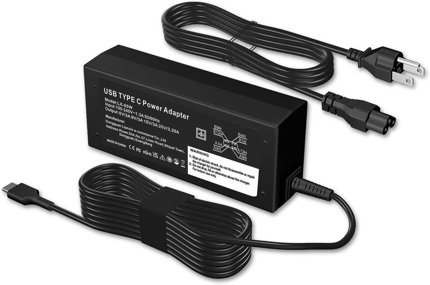 65W USBC Power Adapter Compatible with HP ProBook 465 445 460 440 G11 G10 450 455 G11 G10 Fortis 14 inch G11 G10 G9/ProBook 635