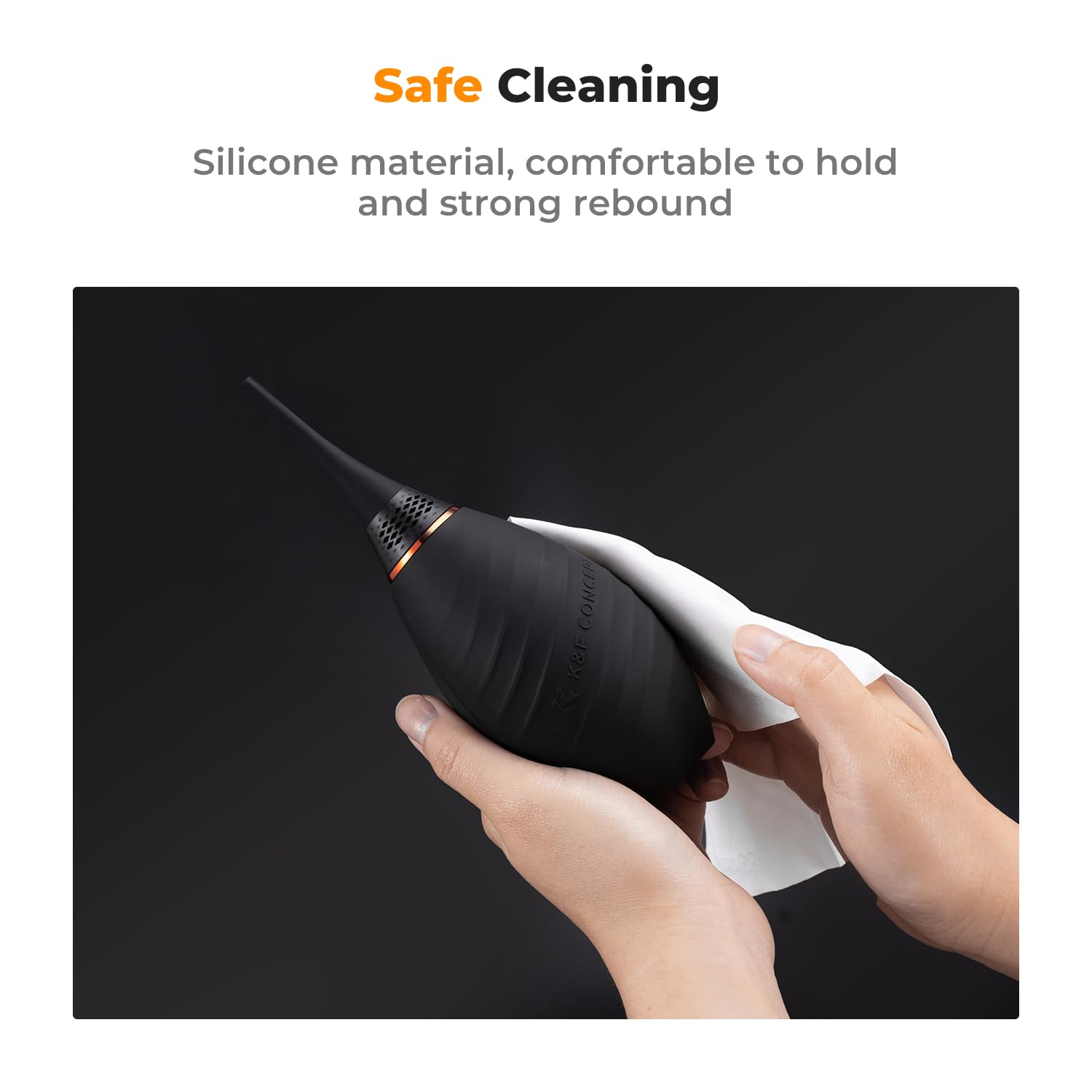 K&F Concept Soft Tip Strong Air Blower, Single Air Intake Camera Lens Blower With Long Nozzle, For Digital Slr Lens Sensor Lcd S