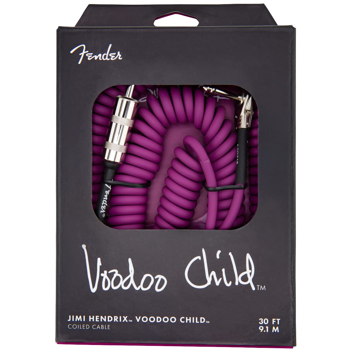 Fender 30 Feet Hendrix Voodoo Child Cable   Purple, Straight To Angled