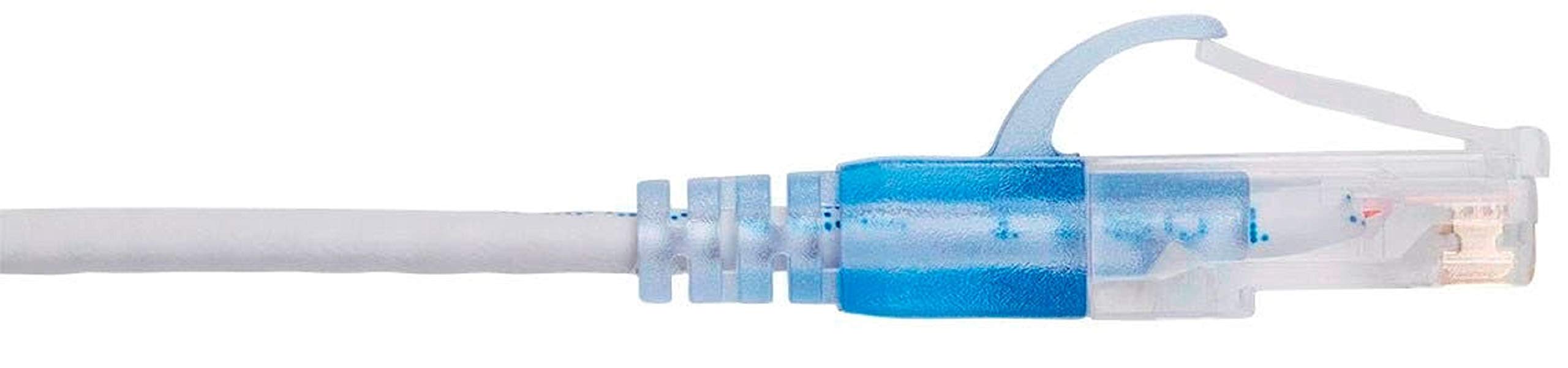 Monoprice Cat6A Ethernet Network Patch Cable   30 Feet   White | 5 Pack, 10G   Slimrun Series