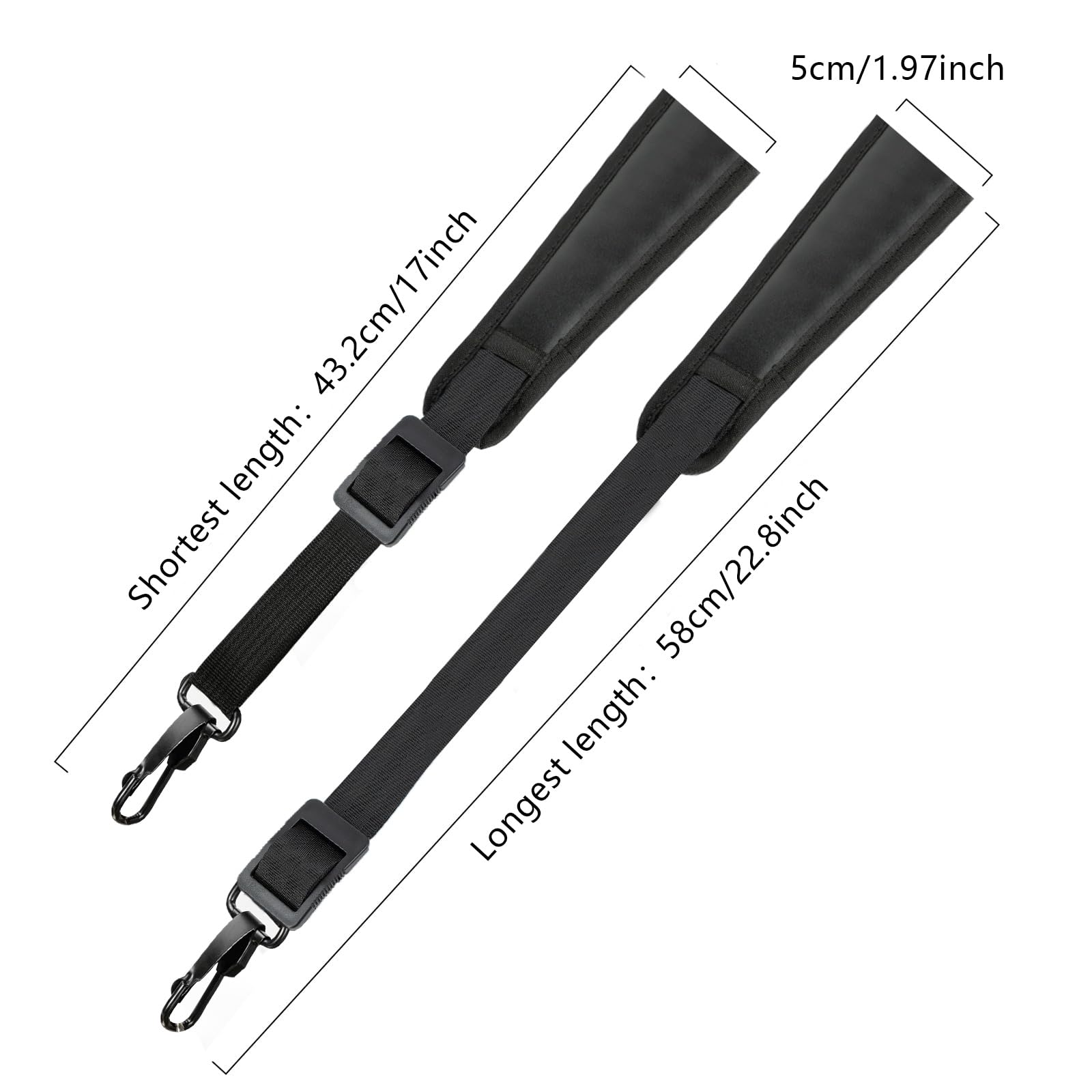 Professional Saxophone Neck Strap,Soft Leather Padded For Alto Sax,Tenor,Bass Clarinet And Saxophone Accessories