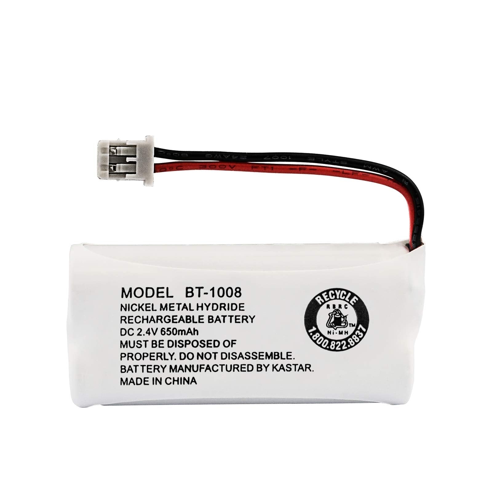 Uniden Rechargeable Phone Battery, Nickel Metal Hydride Nimh, Dc 2.4V, 650Mah (Bt 1008)