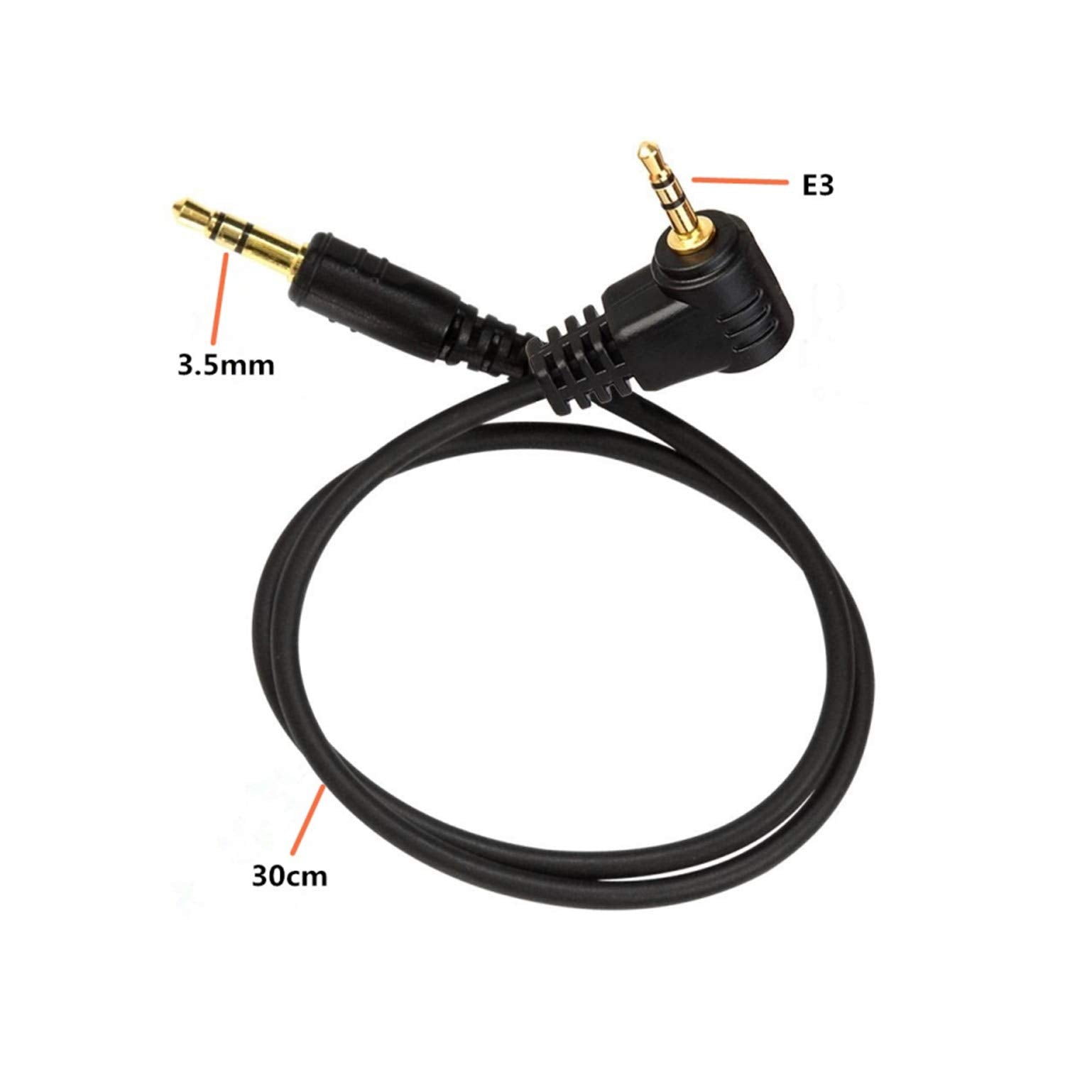 Gfshop Camera Shutter Connecting Cable Cord 3.5Mm E3 For Pixel Shutter Remote Control Tw283 Series Compatible With Canon Rebel P