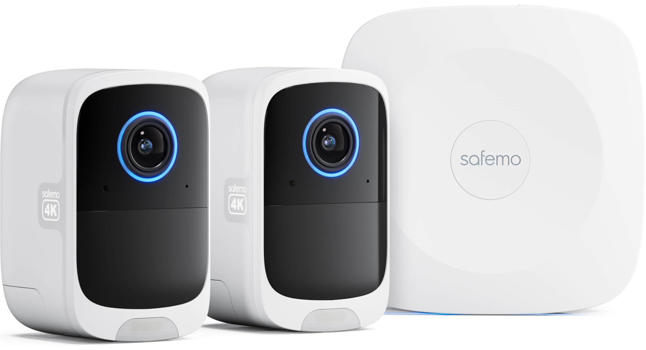 Safemo 4K Wireless Security Camera System, 180 Day Batter Life, Color Night Vision, Local Ai & Storage, Built In Siren, 2 Way Au