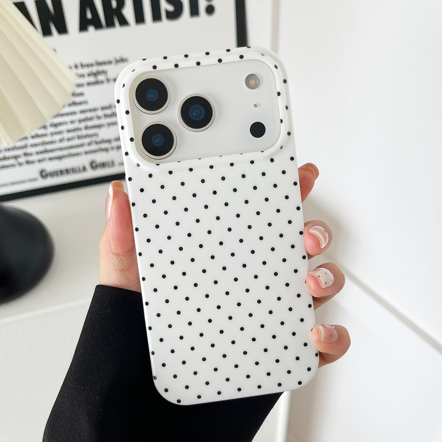 ZTOFERA for iPhone 17 Pro Case with Cute Aesthetic Polka Dot, Fashion Simple Dot Print Pattern for Women Men,Soft TPU Slim Gloss