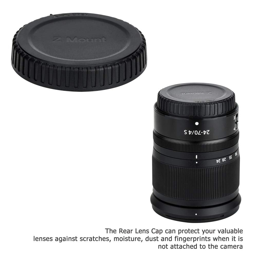 2 Pack Z Mount Body Cap Cover & Rear Lens Cap For Nikon Z8 Z9 Z7 Z7Ii Z6 Z6Ii Z6Iii Z5 Z50 Z30 Zf Z Fc Zfc Mirrorless Camera And
