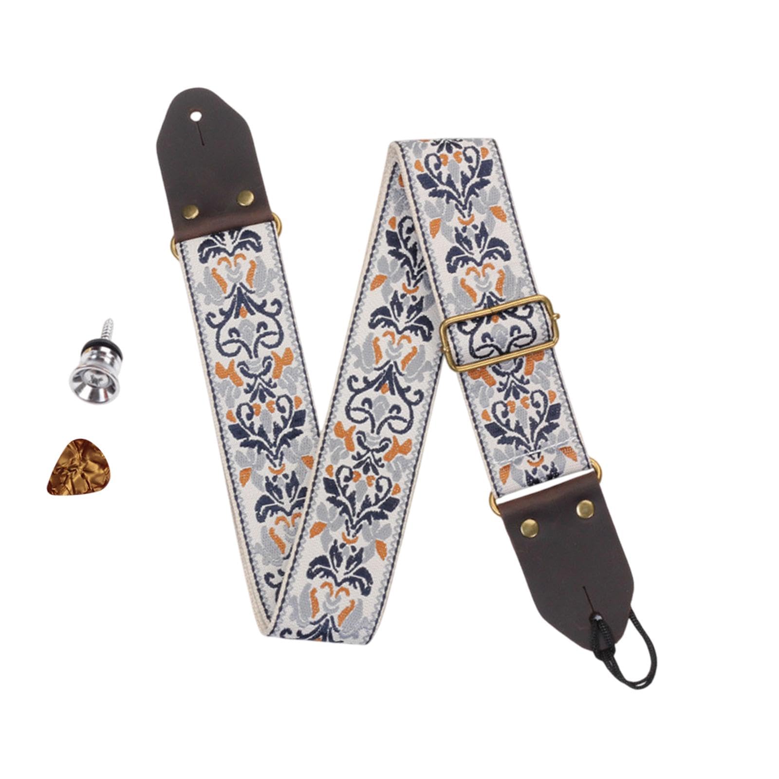 ATORSE Guitar Strap Bass Guitar Strap for Classical Guitar Mandolin Acoustic Guitar grey
