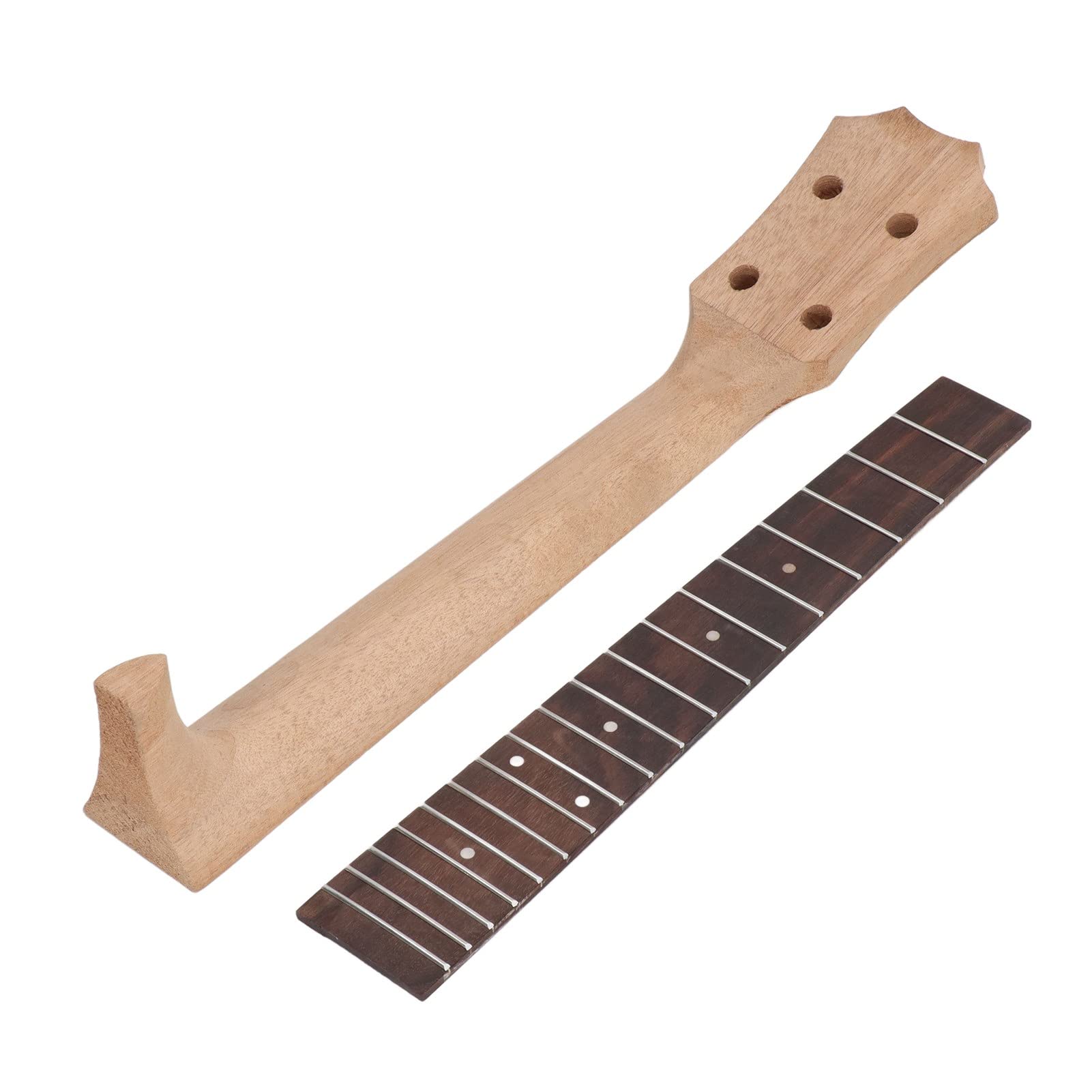 Ukulele Fretboard And Neck, Rosewood Okoume Wood Ukulele Fingerboard And Neck Replacement Ukulele Accessories(26In)
