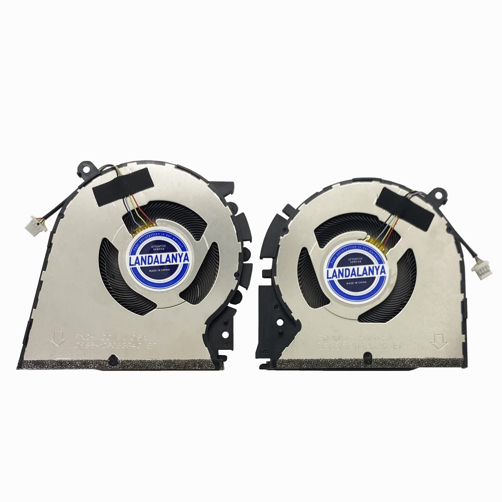 LANDALANYA Replacement New Laptop CPU and GPU Cooling Fan for Asus Vivobook Pro M3401Q M3400Q K3400P M3400QA M7400Q M7400QE X740