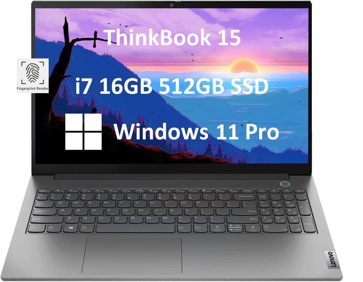 Lenovo Thinkbook 15 Gen 4 Business Laptop (15.6'' Fhd Anti Glare, Intel 10 Core I7 1255U, 16Gb Ram, 512Gb Ssd), Fhd Webcam, Narr