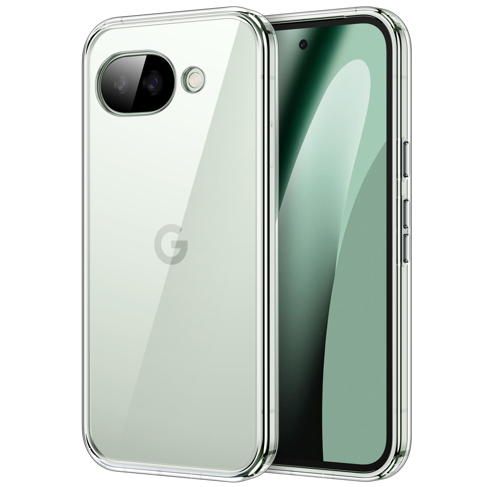 JETech Case for Google Pixel 10a, Non-Yellowing Shockproof Bumper Protective Phone Cover, Anti-Scratch Hard PC Back (Clear)