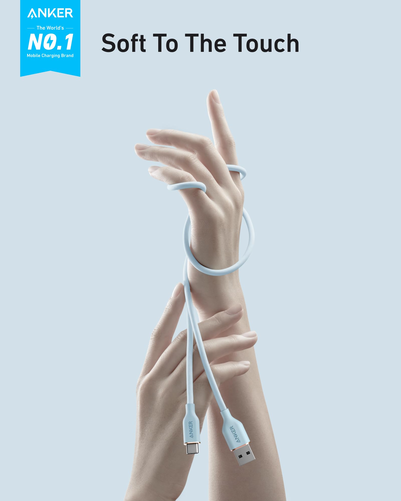 Anker Flow Cable (6Ft, 1Pack), Usb A To Usb C Cable, Car Carplay Type C Charger For Iphone 16, Samsung Galaxy S23/S22, Note20 Se