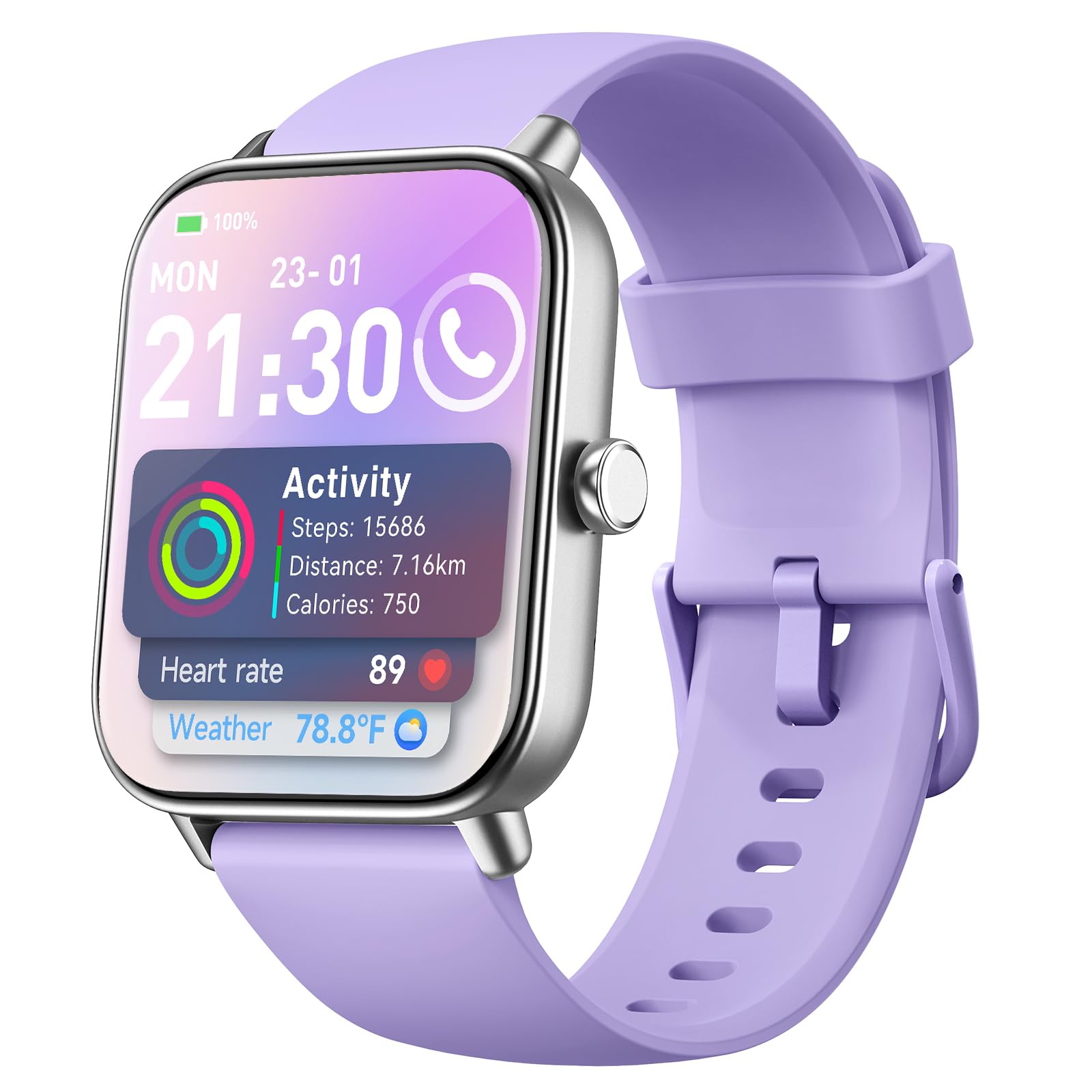 Smart Watch, Alexa Built In, Stable Bluetooth Call, 2024 Newest Fitness Tracker With Heart Rate/Spo2/Stress/Sleep Monitor, 100 S