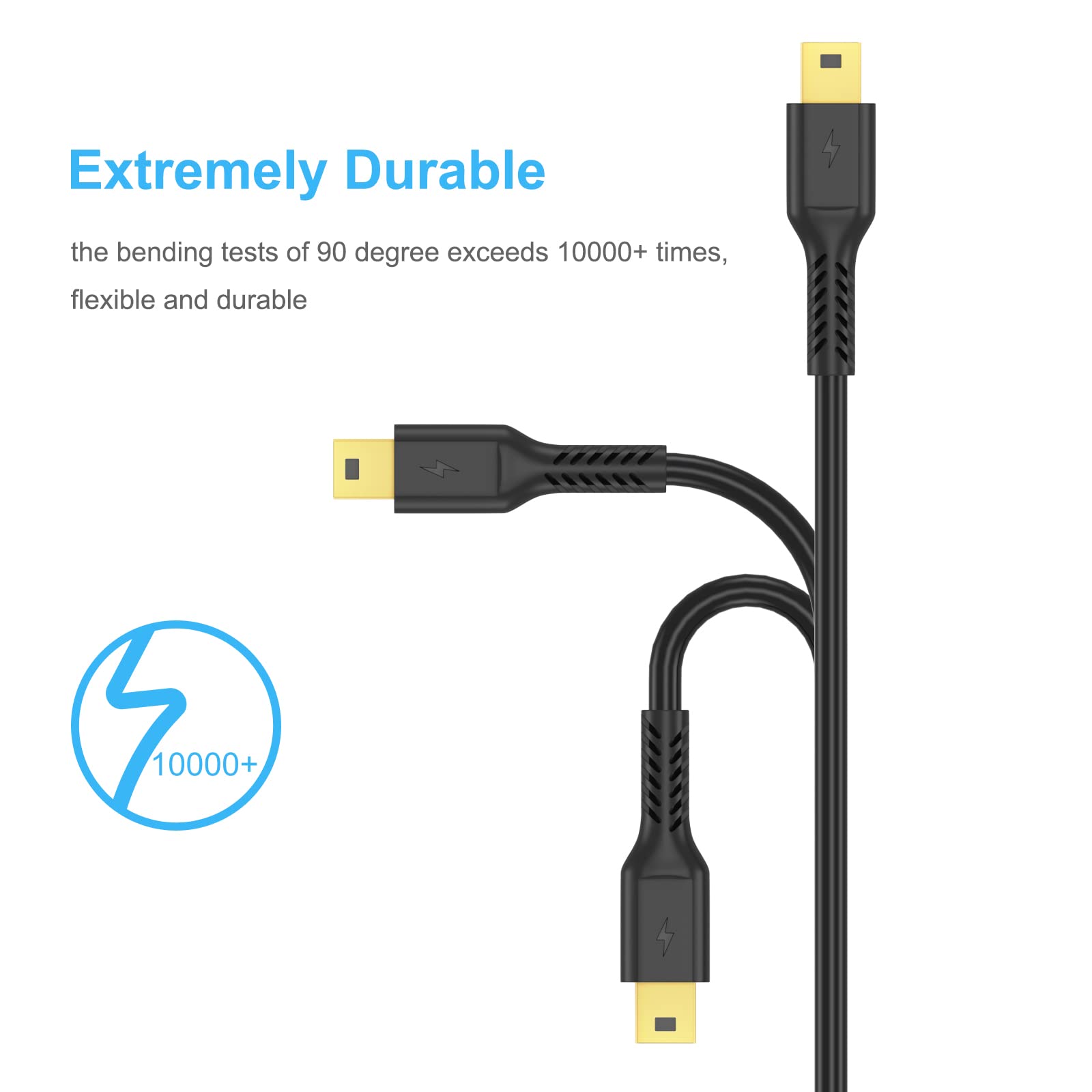 3Ft Mini Usb Cable, Standard Usb 2.0 To Mini B Male Charger Cord Durable Usb Mini To Usb Charging Cable Compatible With Ps3 Cont