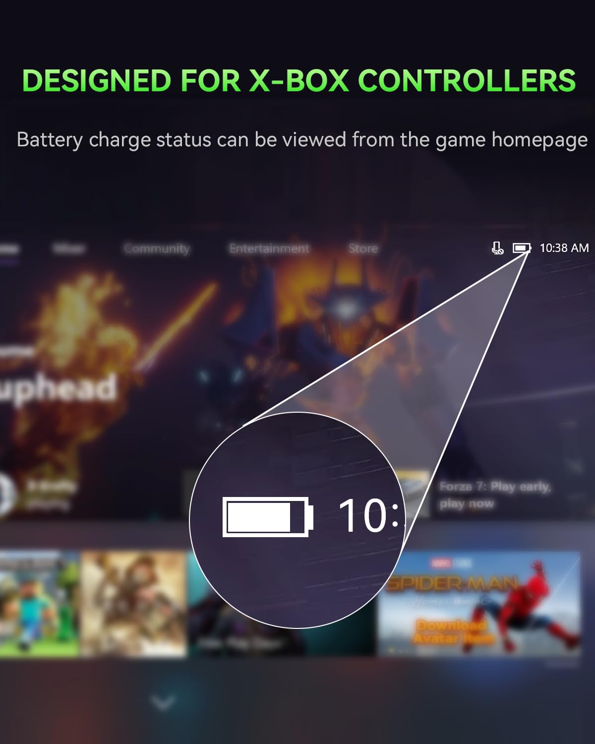 Rechargeable Battery Pack For X Box Series X|S/ One, 2 Pack 4440Mwh 3.7V Battery Pack For X Box One/One S/One X/One Elite All X