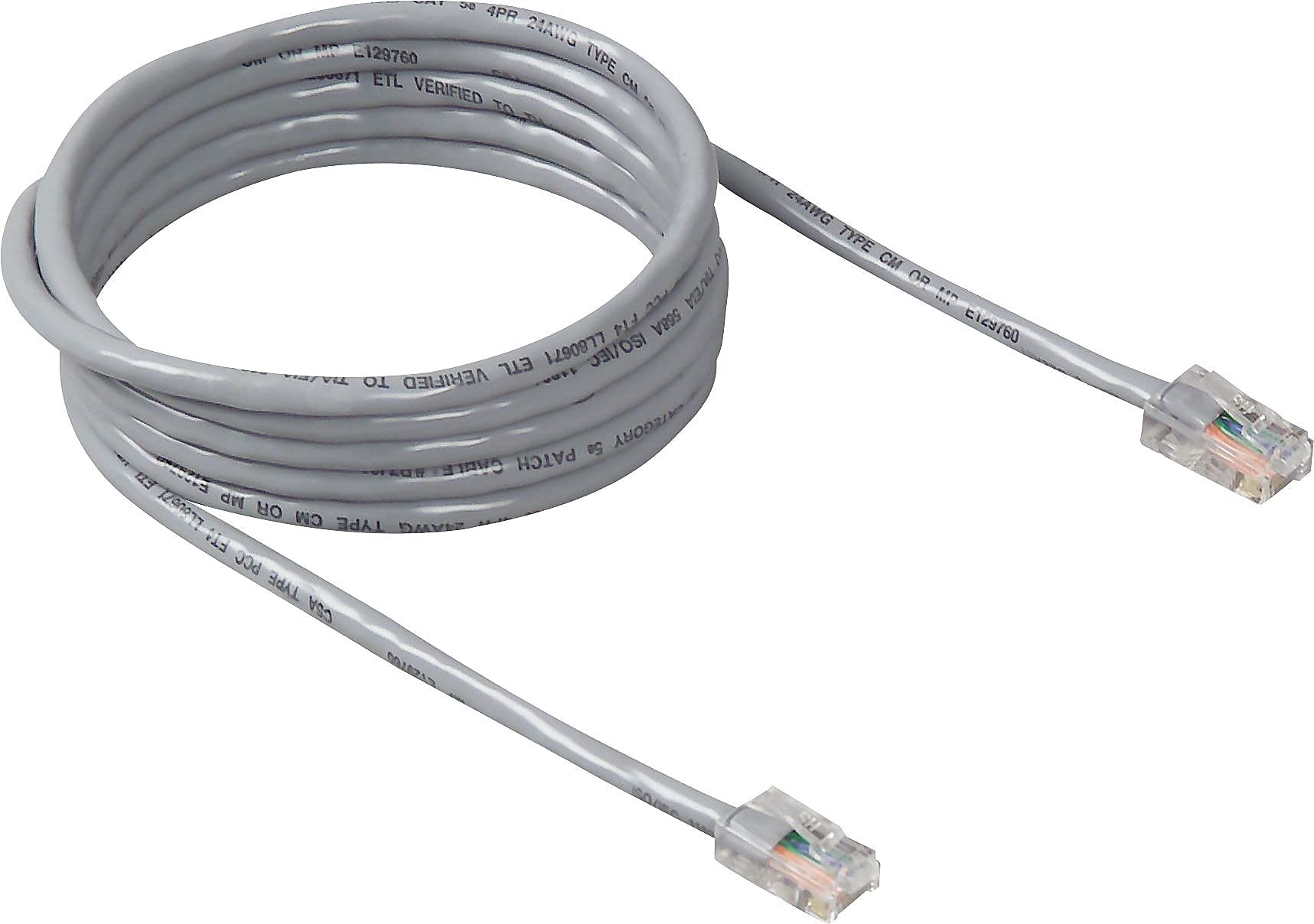 Belkin 100Ft 10/100Bt Rj45M/Rj45M Cat5E Patch Cable (Gray)