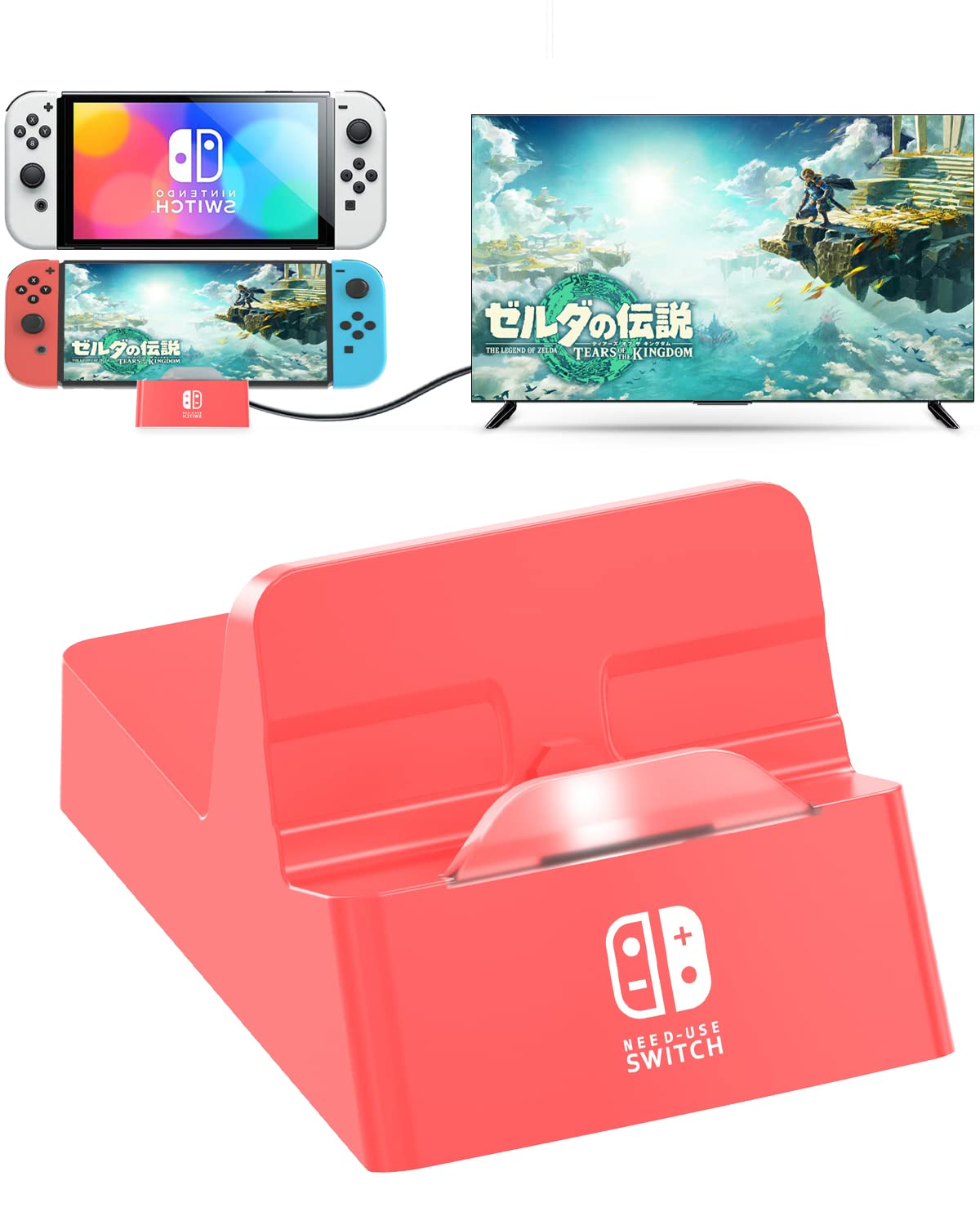 Yigorn Tv Docking Station For Nintendo Switch, Portable Tv Dock Station Replacement For Nintendo Switch With Hdmi And Charge Por