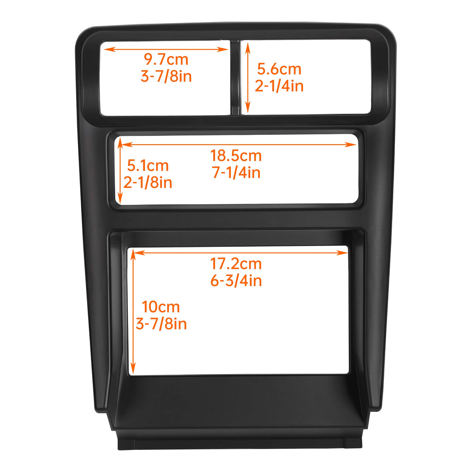 Hecasa Car Stereo Radio Double Din Compatible With 1994 2002 Mustang Installation Dash Kit Bezel