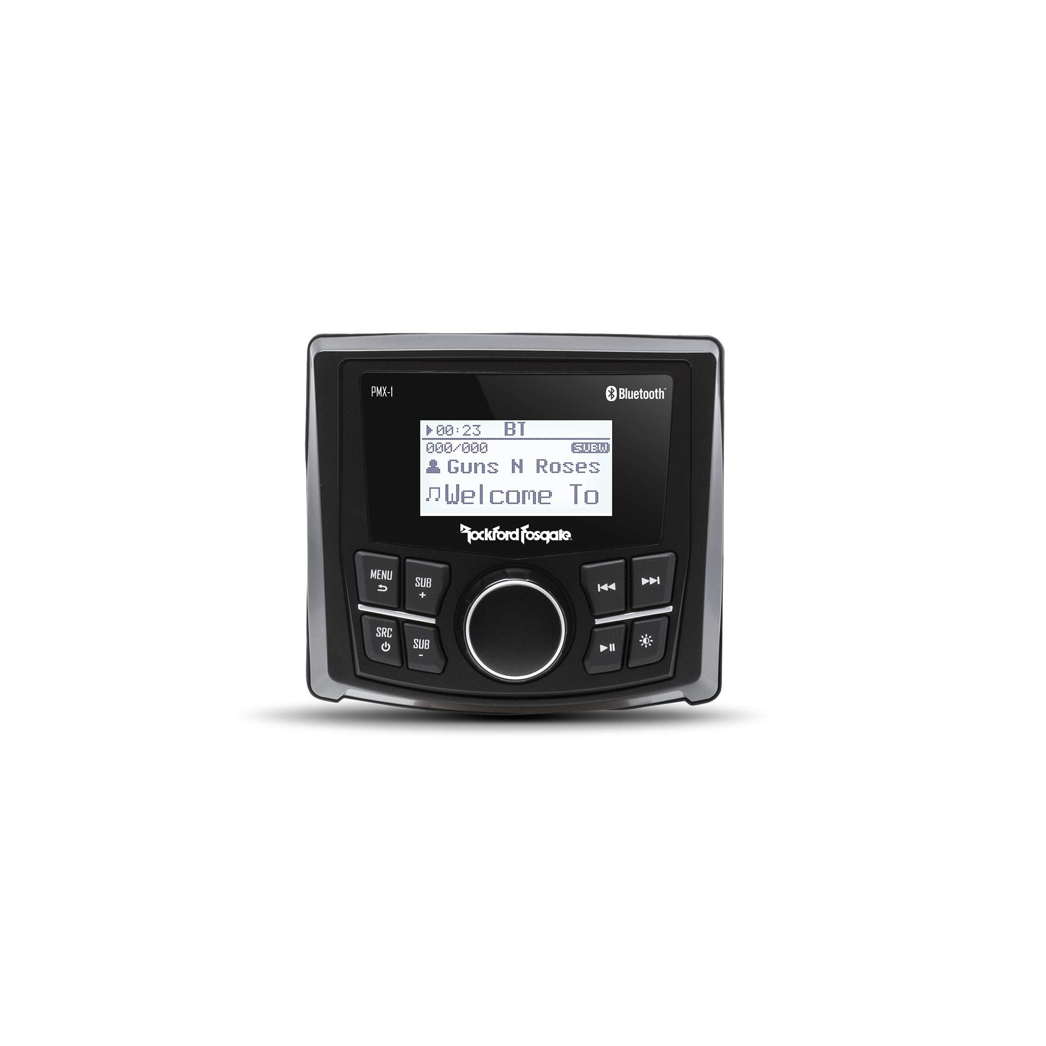 Rockford Fosgate Punch Marine Pmx 1 Digital Media Receiver With 2.3'' Dot Matrix Lcd Display