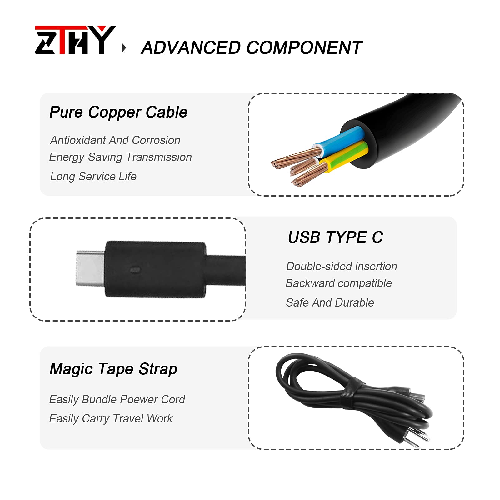 New 45W Usb C Type C Ac Adapter Laptop Charger Replacement For Dell Xps 12 13 9360 9365 9370 9300 9380 9310 2 In 1 Latitude 7200 7210 7370 5175 5285 5290 Chromebook 3100 3400 2In1 La45Nm150 Power