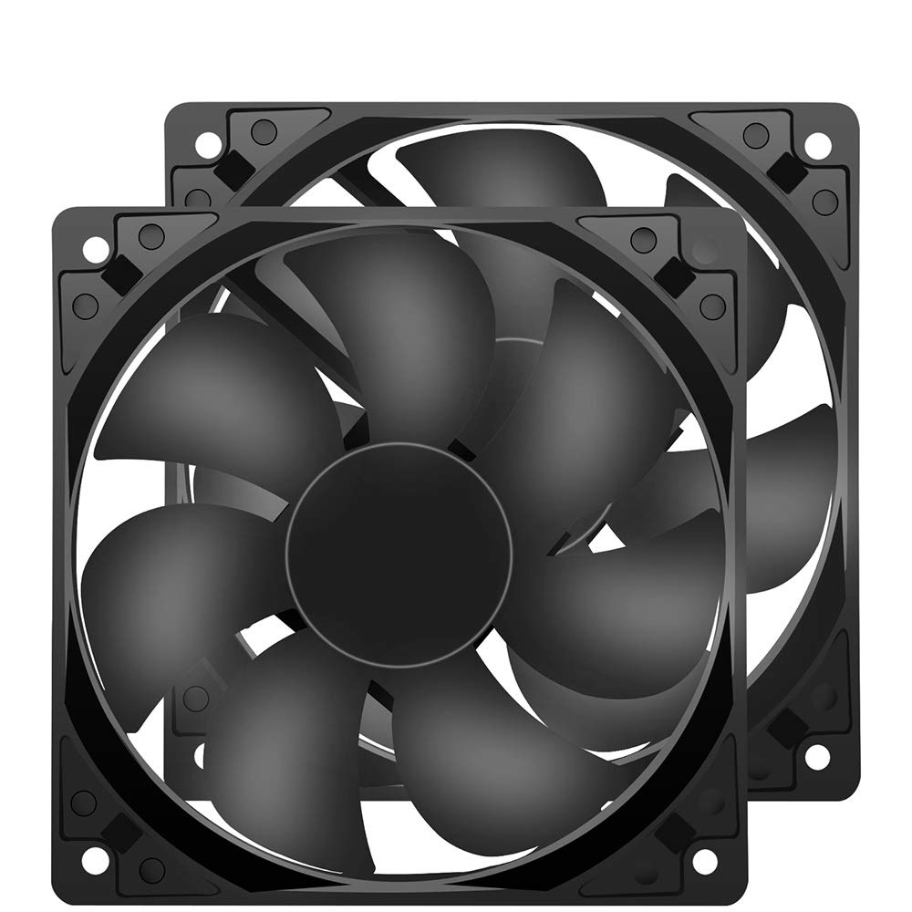12V Dc Fan Strong Quiet 120X120X25Mm 12Cm Small Cooling Fan 2Pin 2Wire 1600Rpm High Performance Pc Fans 120Mm 2 Pack
