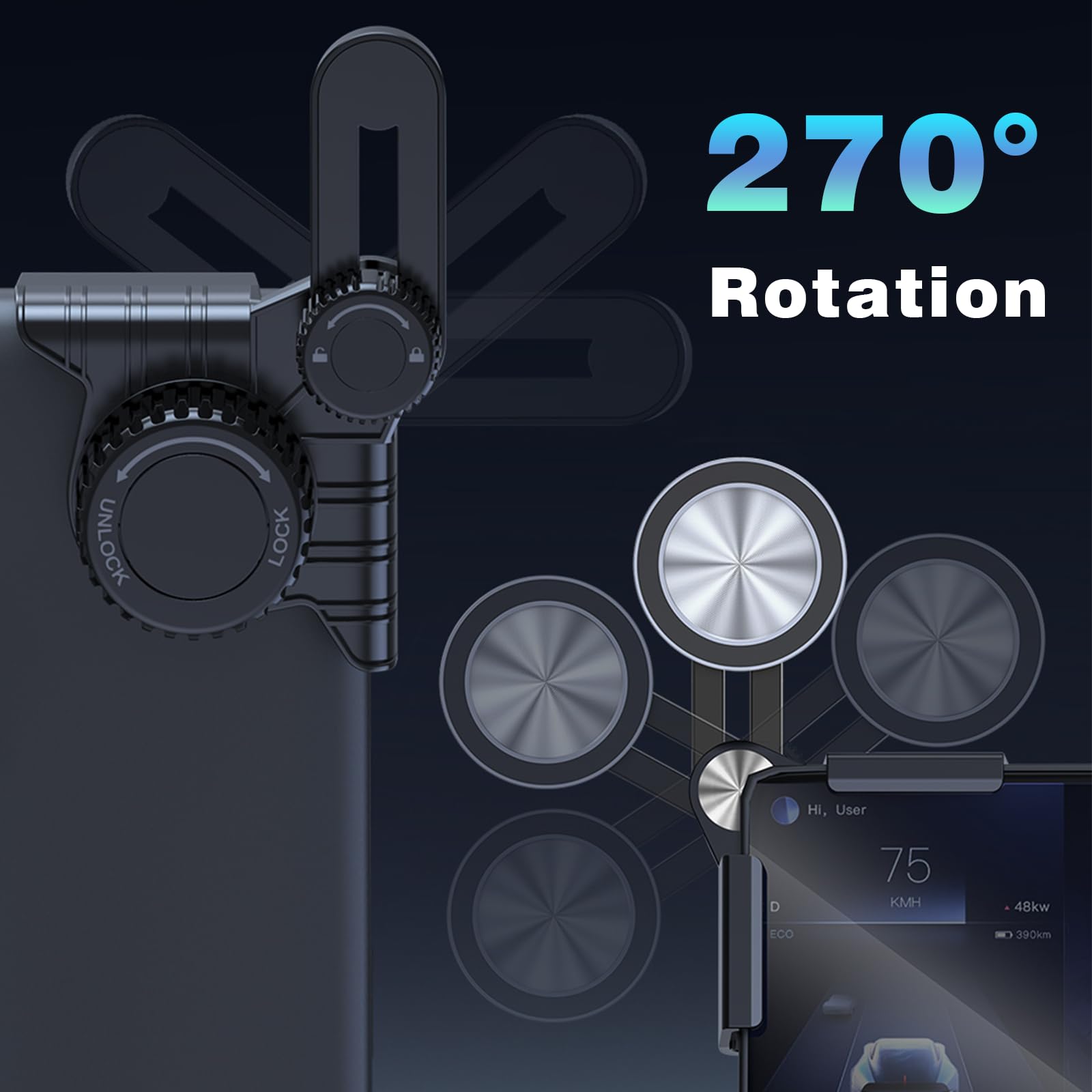 Phone Mount For Tesla Model Y Model 3 Accessories 2024, For Magsafe Strongest Magnetic Tesla Phone Mount For Tesla Model 3/Y/Cyb